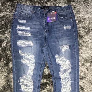Missguided ripped girlfriend for jeans